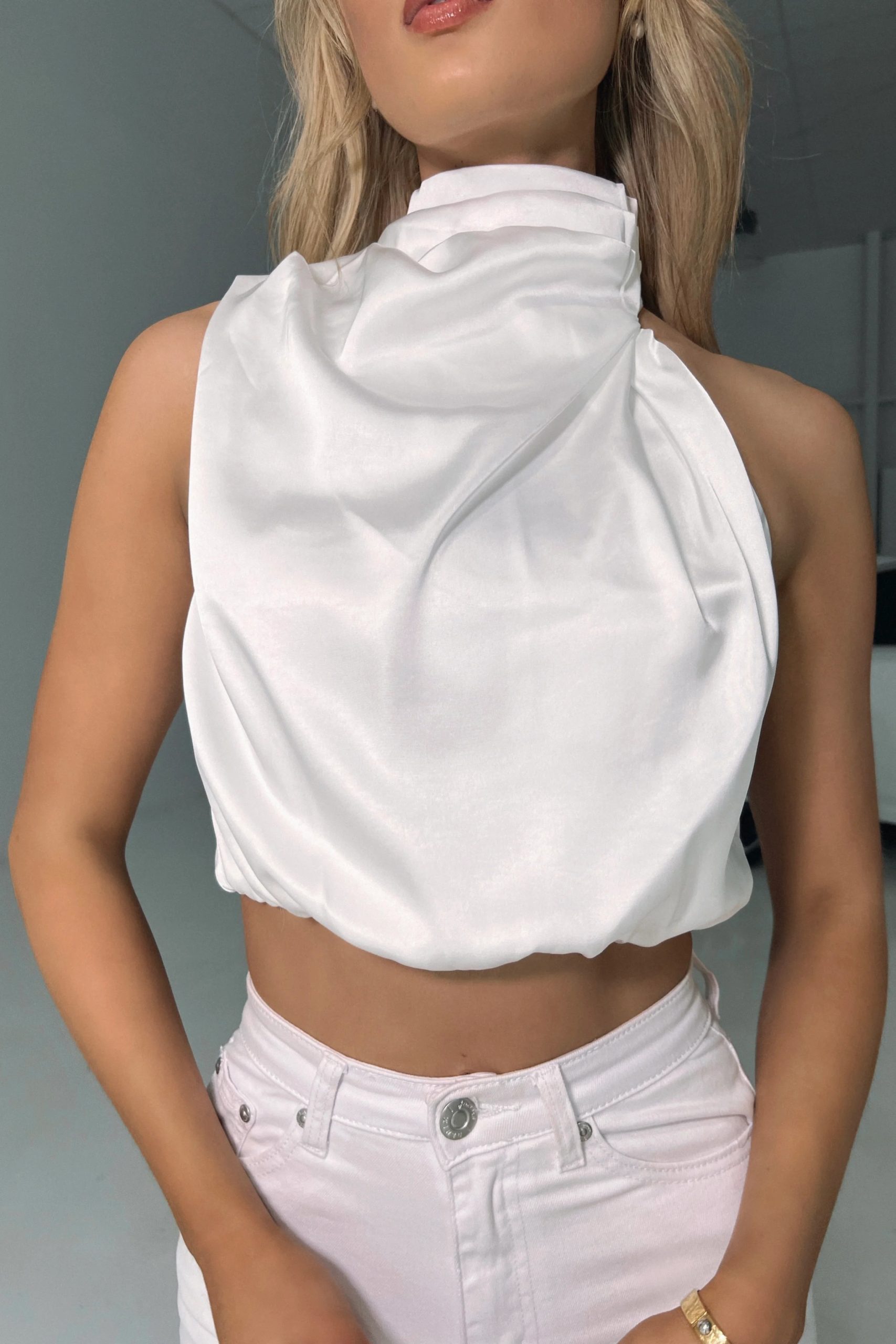 Elegant Sleeveless Halter Top