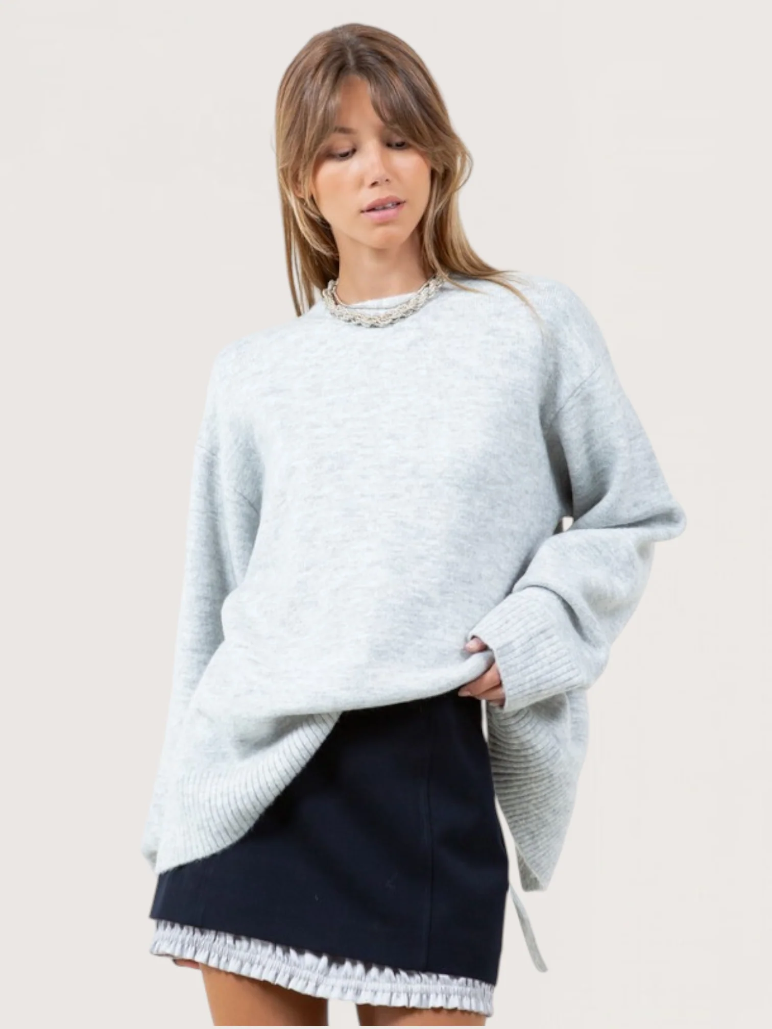 Cozy Oversized Knit Sweater - Image 3