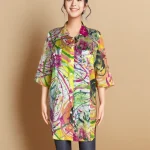 Vibrant Abstract Print Casual Shirt